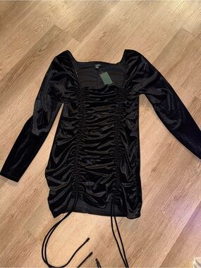🆕NWT WILD FABLE Ruched Velvet Dress